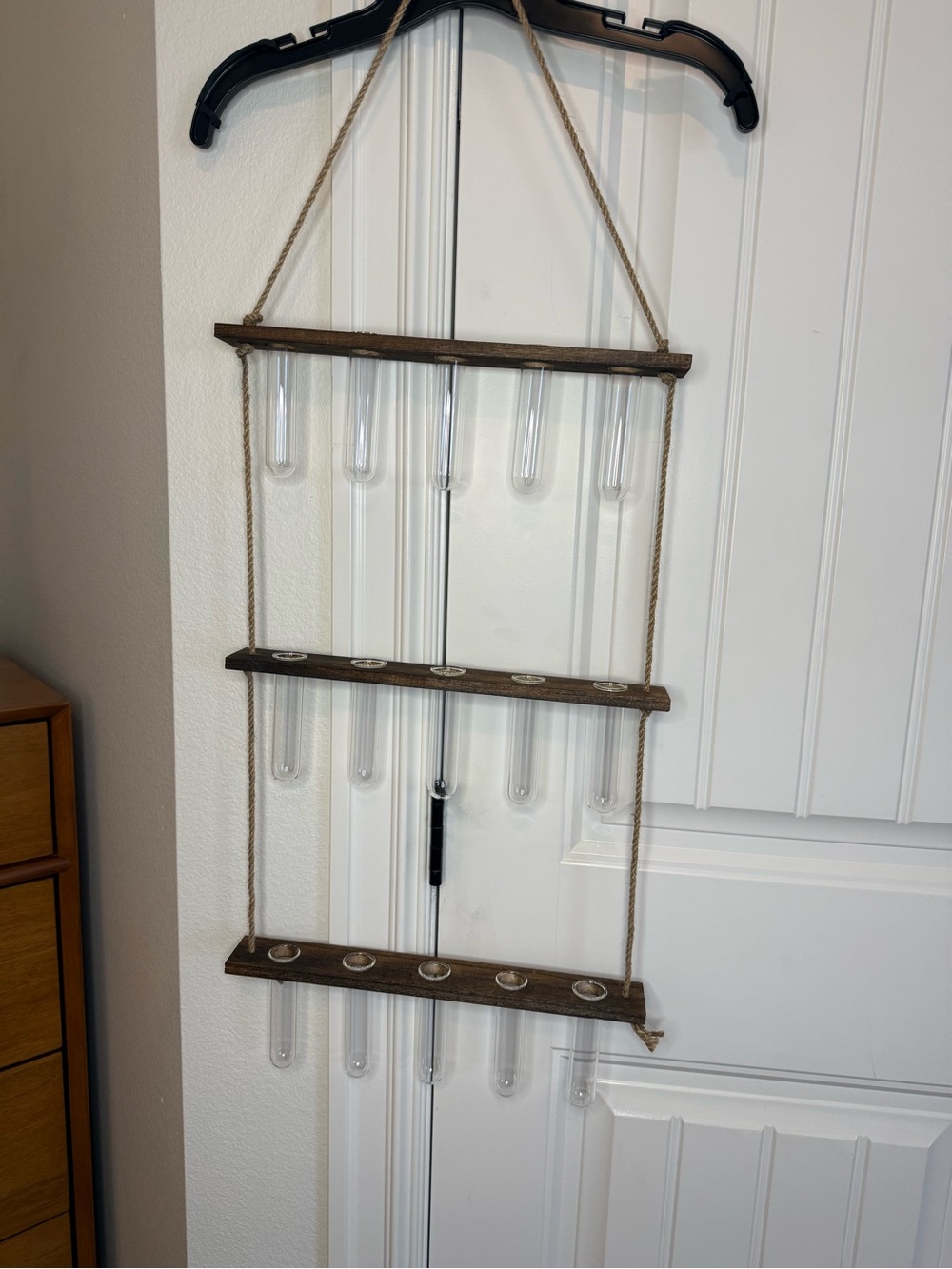 Rustic Brown Hanging Wall Test Tube Vase - Brand Unknown